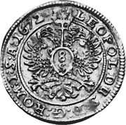 Germany 8 Schilling (1/2 Mark) 1672 (k) KM# 250 Hamburg / Free City / Regular Coinage coin reverse