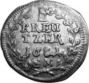 Germany Kreuzer 1681 SM KM# 79 Hanau-Lichtenberg / Countship / Regular Coinage coin reverse