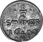 Germany 1/2 Stüber 1690 KM# 87 Jever / Lordship / Regular Coinage coin reverse