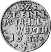 Germany 1/32 Thaler (Albus) 1633 TS KM# 106 Landgraviate / Regular Coinage coin reverse Germany 1/32 Thaler (Albus) 1633 TS KM# 106 Landgraviate / Regular Coinage coin reverse