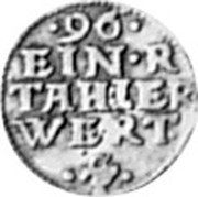 Germany 1/96 Thaler (4 Heller) (16)Z8 TS KM# 103 Landgraviate / Regular Coinage coin reverse