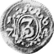 Germany 3 Heller 1674 KM# 291 Landgraviate / Regular Coinage coin reverse