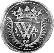 Germany 6 Heller (1/2 Albus) 1670 KM# 281 Landgraviate / Regular Coinage coin obverse