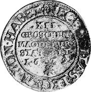 Germany 12 Groschen (1/2 Thaler) 16Z9 KM# 260 Magdeburg / City / Regular Coinage coin reverse Germany 12 Groschen (1/2 Thaler) 16Z9 KM# 260 Magdeburg / City / Regular Coinage coin reverse