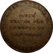 France 2 Sols Essai de Bryzin 1792  INVENTÉE PAR BRÉZIN A PARIS 1792 PIECE FRAPPEE PAR LE MOYEN DE LA VIROLE coin reverse France 2 Sols Essai de Bryzin 1792  INVENTÉE PAR BRÉZIN A PARIS 1792 PIECE FRAPPEE PAR LE MOYEN DE LA VIROLE coin reverse