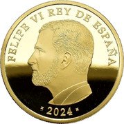 Spain 200 Euro (Philip VI Proclamation) FELIPE VI REY DE ESPAÑA 2024 coin obverse Spain 200 Euro (Philip VI Proclamation) FELIPE VI REY DE ESPAÑA 2024 coin obverse