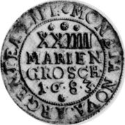 Germany 24 Mariengroschen (2/3 Thaler) 1683 IH KM# 101 Lippe-Detmold / Countship / Regular Coinage coin reverse