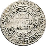 Germany 4 Marck 1647 KM# 26 Free City / Standard Coinage coin reverse