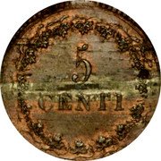 France 5 Centimes (Pattern of Delarue. Dijon) 5 CENTI. coin reverse