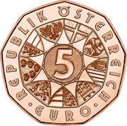 Austria 5 Euro 140th Anniversary of the Birth of Grete Wiesenthal 2025 REPUBLIK ÖSTERREICH 5 EURO coin obverse Austria 5 Euro 140th Anniversary of the Birth of Grete Wiesenthal 2025 REPUBLIK ÖSTERREICH 5 EURO coin obverse