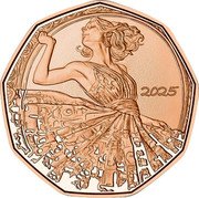 Austria 5 Euro 140th Anniversary of the Birth of Grete Wiesenthal 2025 2025 coin reverse Austria 5 Euro 140th Anniversary of the Birth of Grete Wiesenthal 2025 2025 coin reverse