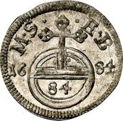 Germany 1/84 Thaler (3 Pfennig) 1684 KM# 75 Bamberg / Bishopric Regular Coinage coin reverse