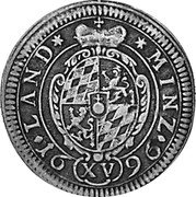 Germany 15 Kreuzer (1/4 Gulden) 1696 KM# 369.1 Electorate / Regular Coinage coin reverse