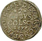 Germany 2 Albus 1676 NL KM# 5 Arenberg / Principality Regular Coinage coin reverse