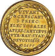 Germany 2 Ducat 1699 KM# 372 Electorate / Trade Coinage coin reverse Germany 2 Ducat 1699 KM# 372 Electorate / Trade Coinage coin reverse
