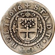 Germany 21 Heller (6 Pfennig) 1616 KM# 7 Bocholt Provincial Town / Regular Coinage coin obverse