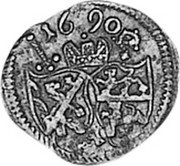 Germany 3 Heller 1690 ++ KM# 70 Bamberg / Bishopric Regular Coinage coin obverse