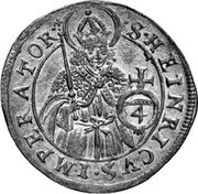 Germany 4 Kreuzer (Batzen) 1635 KM# 31 Bamberg / Bishopric Regular Coinage coin reverse