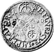Germany 4 Kreuzer (Batzen) 1680 KM# 60 Bamberg / Bishopric Regular Coinage coin reverse