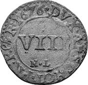 Germany 8 Heller 1676 NL KM# 4 Arenberg / Principality Regular Coinage coin reverse Germany 8 Heller 1676 NL KM# 4 Arenberg / Principality Regular Coinage coin reverse