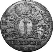 Germany 1/12 Thaler (Doppelgroschen) 1693 LCS KM# 580 Electorate and Margraviate / Regular Coinage coin obverse Germany 1/12 Thaler (Doppelgroschen) 1693 LCS KM# 580 Electorate and Margraviate / Regular Coinage coin obverse