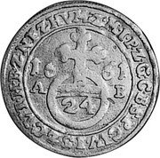 Germany 1/24 Thaler (Groschen) 1661 AB KM# 319 Electorate and Margraviate / Regular Coinage coin reverse