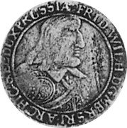 Germany 18 Gröscher (1/5 Thaler) 1661 HM KM# 318 Electorate and Margraviate / Regular Coinage coin obverse