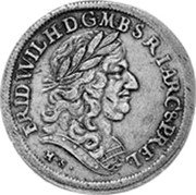 Germany 18 Gröscher (1/5 Thaler) 1674 HS KM# 431 Electorate and Margraviate / Regular Coinage coin obverse