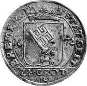 Germany 24 Grote (1/3 Thaler) 1672 HL KM# 124.2 Bremen / Free City / Regular Coinage coin obverse