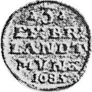 Germany 3 Pfennig (Dreier) 1685 LCS KM# 465 Electorate and Margraviate / Regular Coinage coin reverse