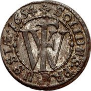 Germany Schilling (1/32 Thaler) 1654 KM# 263 Electorate and Margraviate / Regular Coinage coin reverse