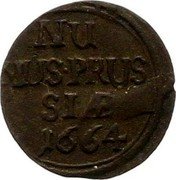 Germany Schilling (1/32 Thaler) 1664 KM# 330 Electorate and Margraviate / Regular Coinage coin reverse