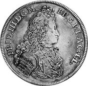 Germany Thaler 1692 LCS-IBS KM# 586.1 Electorate and Margraviate / Regular Coinage coin obverse Germany Thaler 1692 LCS-IBS KM# 586.1 Electorate and Margraviate / Regular Coinage coin obverse