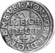 Germany 1/16 Thaler (Düttchen) (1)649 PT KM# 41 Swedish Rule / Regular Coinage coin reverse Germany 1/16 Thaler (Düttchen) (1)649 PT KM# 41 Swedish Rule / Regular Coinage coin reverse