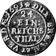 Germany 1/24 Thaler (Groschen) 1691 ICA KM# 112 Swedish Rule / Regular Coinage coin reverse Germany 1/24 Thaler (Groschen) 1691 ICA KM# 112 Swedish Rule / Regular Coinage coin reverse