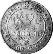 Germany 16 Gute Groschen (2/3 Thaler) 1698 JJJ KM# 347.2 Brunswick-Lüneburg-Celle / Duchy / Regular Coinage coin obverse