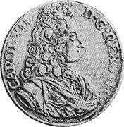 Germany 2/3 Thaler (Gulden) 1698/7 LM KM# 121 Swedish Rule / Regular Coinage coin obverse