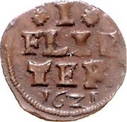 Germany Flitter (2 Pfennig) 1621 KM# 242 Brunswick-Wolfenbüttel / Duchy / Regular Coinage coin reverse Germany Flitter (2 Pfennig) 1621 KM# 242 Brunswick-Wolfenbüttel / Duchy / Regular Coinage coin reverse