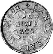 Germany 16 Gute Groschen (Gulden) 1682 KM# 67 Benedictine Abbey / Regular Coinage coin reverse