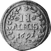 Germany 2 Albus (4 Kreuzer) 1691 ID KM# 15 Erbach-Furstenau / Countship / Regular Coinage coin reverse