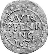 Germany 6 Pfenning (1/2 Schilling) 1631 (t) KM# 7 Dortmund City / Regular Coinage coin reverse