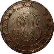 UK 1/2 Penny (James Burton Middlesex Foundling Farms Token) PAYABLE ON DEMAND IB coin reverse UK 1/2 Penny (James Burton Middlesex Foundling Farms Token) PAYABLE ON DEMAND IB coin reverse