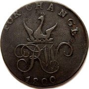 Ireland 1/2 Penny (R.W. Enniscorthy) FOR CHANGE 1800. coin obverse Ireland 1/2 Penny (R.W. Enniscorthy) FOR CHANGE 1800. coin obverse