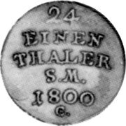 Germany 1/24 Thaler 1800 C KM# 131 State Erfurt City Regular Coinage coin reverse