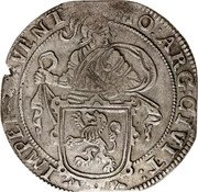 Netherlands 1 Daalder (Leeuwendaalder Holland Arms) KM# 63 MO ARG CIVIT IMPER DAVENT coin obverse Netherlands 1 Daalder (Leeuwendaalder Holland Arms) KM# 63 MO ARG CIVIT IMPER DAVENT coin obverse