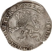 Netherlands 1 Daalder (Leeuwendaalder Holland Arms) KM# 63 CONFIDENS DNO NON MOVETVR coin reverse Netherlands 1 Daalder (Leeuwendaalder Holland Arms) KM# 63 CONFIDENS DNO NON MOVETVR coin reverse