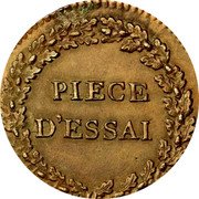 France 1 Decime (Pattern. Small) PIECE D’ESSAI coin reverse