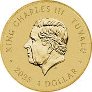 Tuvalu 1 Dollar (Chinese New Year) KING CHARLES III TUVALU JC 2025 1 DOLLAR coin obverse