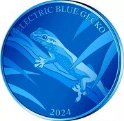 Samoa 1 Dollar (Electric Blue Gecko) ELECTRIC BLUE GECKO 2024 coin reverse