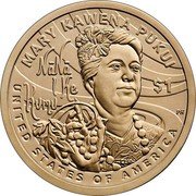 USA 1 Dollar (Mary Kawena Pukui) MARY KAWENA PUKUI NĀNĀ I KE KUMU $1 PH UNITED STATES OF AMERICA coin reverse USA 1 Dollar (Mary Kawena Pukui) MARY KAWENA PUKUI NĀNĀ I KE KUMU $1 PH UNITED STATES OF AMERICA coin reverse